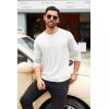 COOFANDY Men’s Henley Shirts Long Sleeve Fashion Casual Tee Basic Lightweight T-Shirt(White)