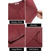 COOFANDY Men’s Henley Shirts Long Sleeve Fashion Casual Tee Basic Lightweight T-Shirt(Wine Red)