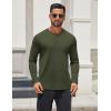 COOFANDY Men’s Henley Shirts Long Sleeve Lightweight Button T-Shirt Casual Basic Tee Top(Army Green)