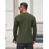 COOFANDY Men’s Henley Shirts Long Sleeve Lightweight Button T-Shirt Casual Basic Tee Top(Army Green)