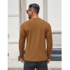 COOFANDY Men’s Henley Shirts Long Sleeve Lightweight Button T-Shirt Casual Basic Tee Top(Caramel Brown)