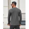 COOFANDY Men’s Henley Shirts Long Sleeve Lightweight Button T-Shirt Casual Basic Tee Top(Dark Grey)