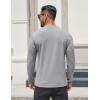 COOFANDY Men’s Henley Shirts Long Sleeve Lightweight Button T-Shirt Casual Basic Tee Top(Light Grey)