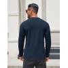 COOFANDY Men’s Henley Shirts Long Sleeve Lightweight Button T-Shirt Casual Basic Tee Top(Navy Blue)