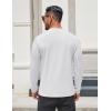 COOFANDY Men’s Henley Shirts Long Sleeve Lightweight Button T-Shirt Casual Basic Tee Top(White)
