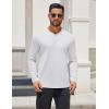 COOFANDY Men’s Henley Shirts Long Sleeve Lightweight Button T-Shirt Casual Basic Tee Top(White)