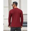 COOFANDY Men’s Henley Shirts Long Sleeve Lightweight Button T-Shirt Casual Basic Tee Top(Wine Red)