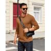 COOFANDY Mens Henley Shirts Long Sleeve T Shirts Casual Lightweight Fashion Button Pullover Tee Shirt(Light Brown)