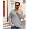 COOFANDY Mens Henley Shirts Long Sleeve T Shirts Casual Lightweight Fashion Button Pullover Tee Shirt(Light Grey)