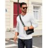 COOFANDY Mens Henley Shirts Long Sleeve T Shirts Casual Lightweight Fashion Button Pullover Tee Shirt(White)