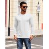COOFANDY Mens Henley Shirts Long Sleeve T Shirts Casual Lightweight Fashion Button Pullover Tee Shirt(White)