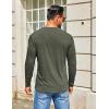 COOFANDY Men’s Henley Shirts Long Sleeve T-Shirt Lightweight Fashion Casual Pullover Tee Shirt(Army Green)