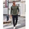 COOFANDY Men’s Henley Shirts Long Sleeve T-Shirt Lightweight Fashion Casual Pullover Tee Shirt(Army Green)