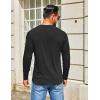 COOFANDY Men’s Henley Shirts Long Sleeve T-Shirt Lightweight Fashion Casual Pullover Tee Shirt(Black)