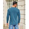 COOFANDY Men’s Henley Shirts Long Sleeve T-Shirt Lightweight Fashion Casual Pullover Tee Shirt(Blue)