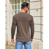 COOFANDY Men’s Henley Shirts Long Sleeve T-Shirt Lightweight Fashion Casual Pullover Tee Shirt(Brown)