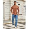 COOFANDY Men’s Henley Shirts Long Sleeve T-Shirt Lightweight Fashion Casual Pullover Tee Shirt(Caramel)