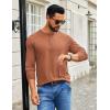 COOFANDY Men’s Henley Shirts Long Sleeve T-Shirt Lightweight Fashion Casual Pullover Tee Shirt(Caramel)