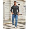 COOFANDY Men’s Henley Shirts Long Sleeve T-Shirt Lightweight Fashion Casual Pullover Tee Shirt(Dark Grey)