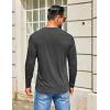 COOFANDY Men’s Henley Shirts Long Sleeve T-Shirt Lightweight Fashion Casual Pullover Tee Shirt(Dark Grey)