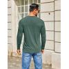 COOFANDY Men’s Henley Shirts Long Sleeve T-Shirt Lightweight Fashion Casual Pullover Tee Shirt(Green)