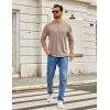 COOFANDY Men’s Henley Shirts Long Sleeve T-Shirt Lightweight Fashion Casual Pullover Tee Shirt(Khaki)