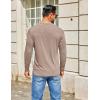 COOFANDY Men’s Henley Shirts Long Sleeve T-Shirt Lightweight Fashion Casual Pullover Tee Shirt(Khaki)