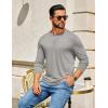 COOFANDY Men’s Henley Shirts Long Sleeve T-Shirt Lightweight Fashion Casual Pullover Tee Shirt(Light Grey)
