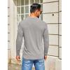 COOFANDY Men’s Henley Shirts Long Sleeve T-Shirt Lightweight Fashion Casual Pullover Tee Shirt(Light Grey)