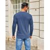 COOFANDY Men’s Henley Shirts Long Sleeve T-Shirt Lightweight Fashion Casual Pullover Tee Shirt(Navy)