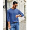 COOFANDY Men’s Henley Shirts Long Sleeve T-Shirt Lightweight Fashion Casual Pullover Tee Shirt(Royal Blue)