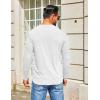 COOFANDY Men’s Henley Shirts Long Sleeve T-Shirt Lightweight Fashion Casual Pullover Tee Shirt(White)