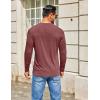 COOFANDY Men’s Henley Shirts Long Sleeve T-Shirt Lightweight Fashion Casual Pullover Tee Shirt(Wine Red)