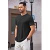 COOFANDY Men’s Henley Shirts Short Sleeve Casual Basic Tee Summer Button Henley Soild T Shirts(Black)
