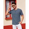 COOFANDY Men’s Henley Shirts Short Sleeve Casual Basic Tee Summer Button Henley Soild T Shirts(Navy Blue)