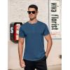 COOFANDY Mens Henley Shirts Short Sleeve Casual Button Down Shirts Lightweight Summer Basic Tee(Dark Blue)
