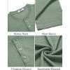 COOFANDY Mens Henley Shirts Short Sleeve Casual Button Down Shirts Lightweight Summer Basic Tee(Gray Green)