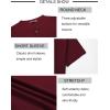 COOFANDY Mens Henley Shirts Short Sleeve Casual Button Down Shirts Lightweight Summer Basic Tee(Wine Red)