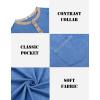 COOFANDY Mens Henley Shirts Short Sleeve Casual Button T-Shirts Basic Tee Shirts Summer Vintage T Shirts with Pocket(Blue)