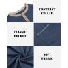 COOFANDY Mens Henley Shirts Short Sleeve Casual Button T-Shirts Basic Tee Shirts Summer Vintage T Shirts with Pocket(Navy Blue)