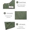 COOFANDY Mens Henley Shirts Short Sleeve Casual T Shirt Plain Slim Fit Henley Stylish Summer Tee Shirts with Pocket(Army Green)