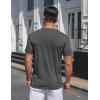 COOFANDY Men’s Henley Shirts Short Sleeve Collarless Button T-Shirt Fashion Casual Basic Tee Tops(Dark Grey)