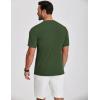 COOFANDY Men’s Henley Shirts Short Sleeve Ribbed T-Shirts Bodybuilding Workout Tee Shirts(Army Green)