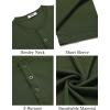 COOFANDY Men’s Henley Shirts Short Sleeve Ribbed T-Shirts Bodybuilding Workout Tee Shirts(Army Green)