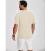 COOFANDY Men’s Henley Shirts Short Sleeve Ribbed T-Shirts Bodybuilding Workout Tee Shirts(Beige)