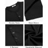 COOFANDY Men’s Henley Shirts Short Sleeve Ribbed T-Shirts Bodybuilding Workout Tee Shirts(Black)