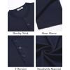 COOFANDY Men’s Henley Shirts Short Sleeve Ribbed T-Shirts Bodybuilding Workout Tee Shirts(Navy Blue)
