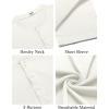 COOFANDY Men’s Henley Shirts Short Sleeve Ribbed T-Shirts Bodybuilding Workout Tee Shirts(White)