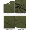 COOFANDY Mens Henley Sweater Long Sleeve Quarter Button Sweaters Casual Knit Pullover Sweater(Army Green)