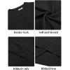 COOFANDY Mens Henley Sweater Long Sleeve Quarter Button Sweaters Casual Knit Pullover Sweater(Black)